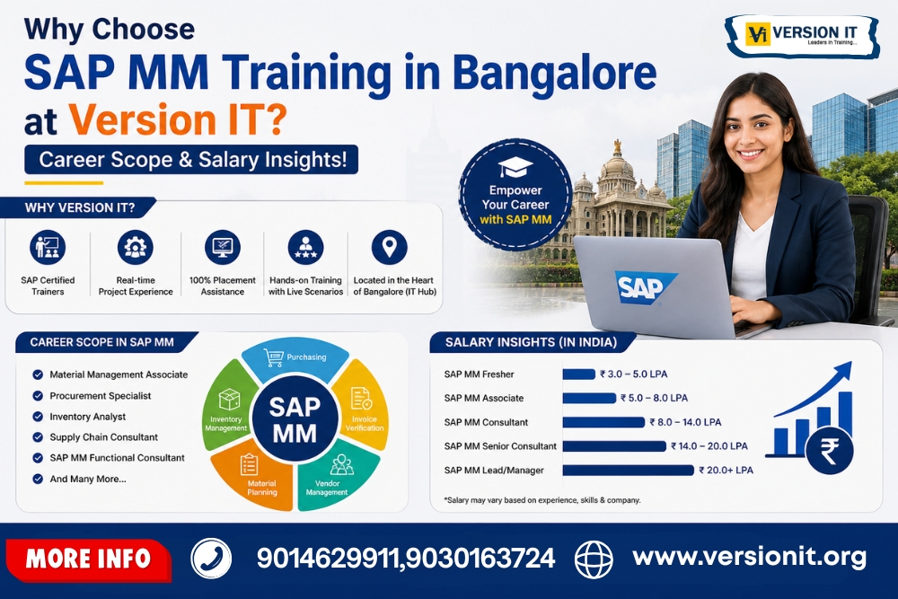 You are currently viewing Why Choose SAP MM Training in Bangalore at Version IT? Career Scope & Salary Insights